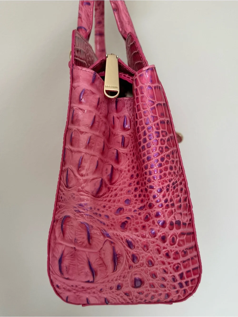 Brahmin Small Finley Phlox Pink with Purple Highlights Melbourne Leather
